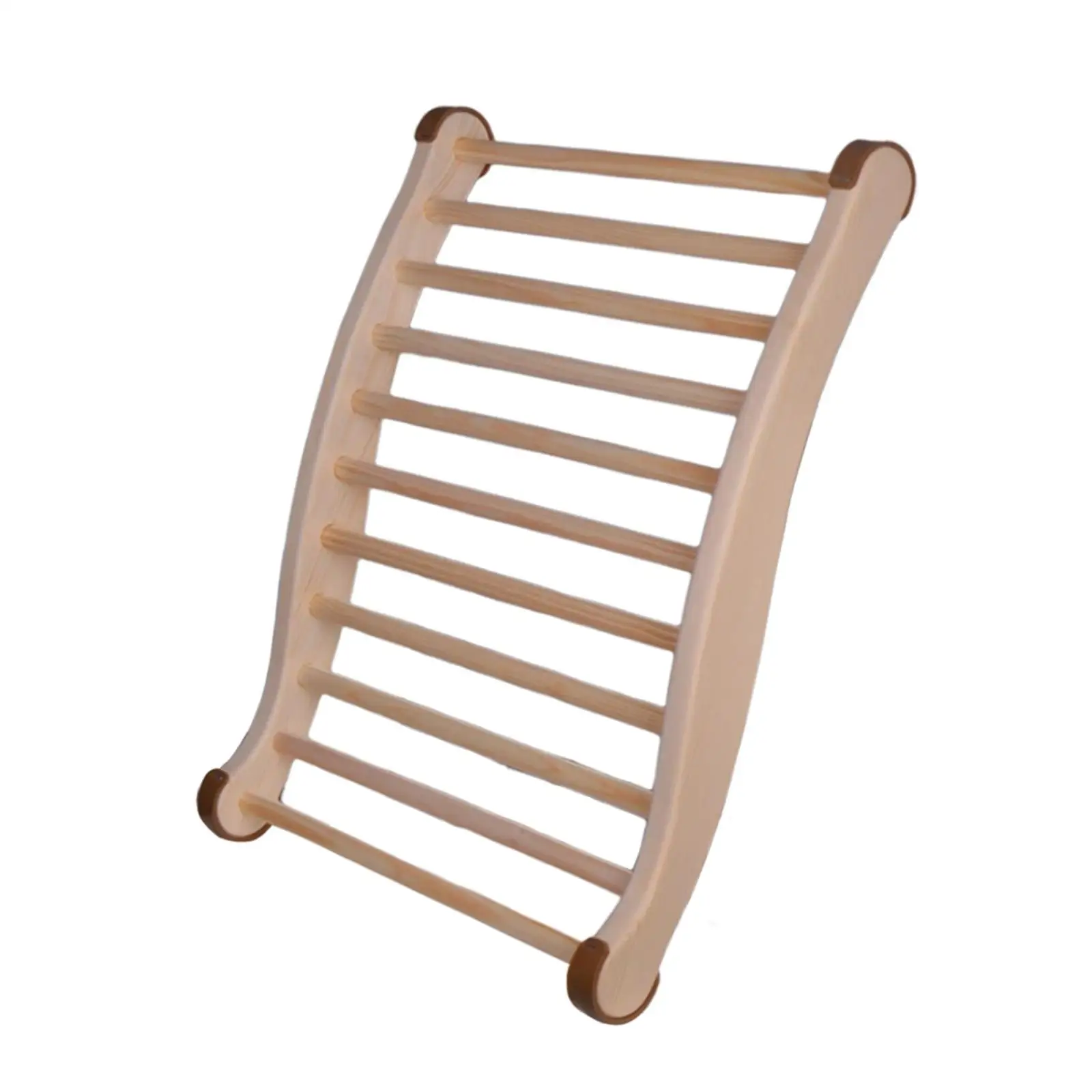 

Sauna Backrest Fully Assembled S Shaped Lightweight Non Slip Comfortable Wooden