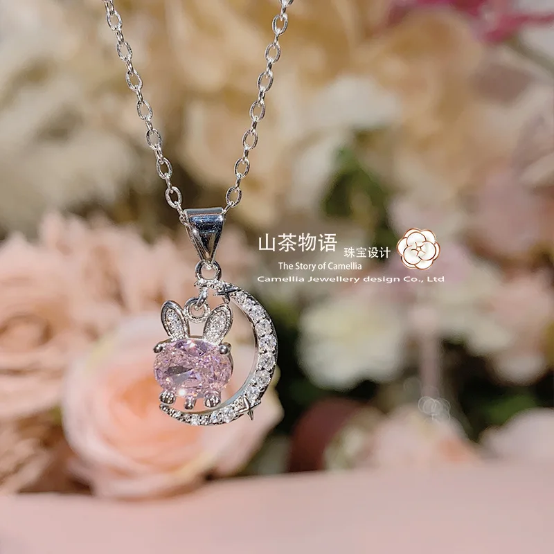 Camellia Star River Niszowy projekt nowy zestaw pozłacany mikro inkrustowany turkusowy sen niebieski wieloryb naszyjnik