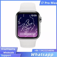 i7 pro max smart watch 2022 bluetooth call heart rate temperature measurement message reminder sports smartwatch for android ios