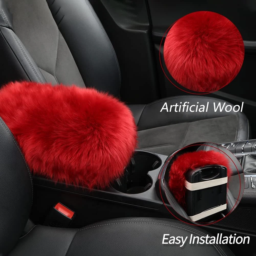 

Plush Armrest Cover Car Center Console Box Mat Suitable for Renault Kaptur Captur QM3 Auto Protector Artificial Wool Warm Pad