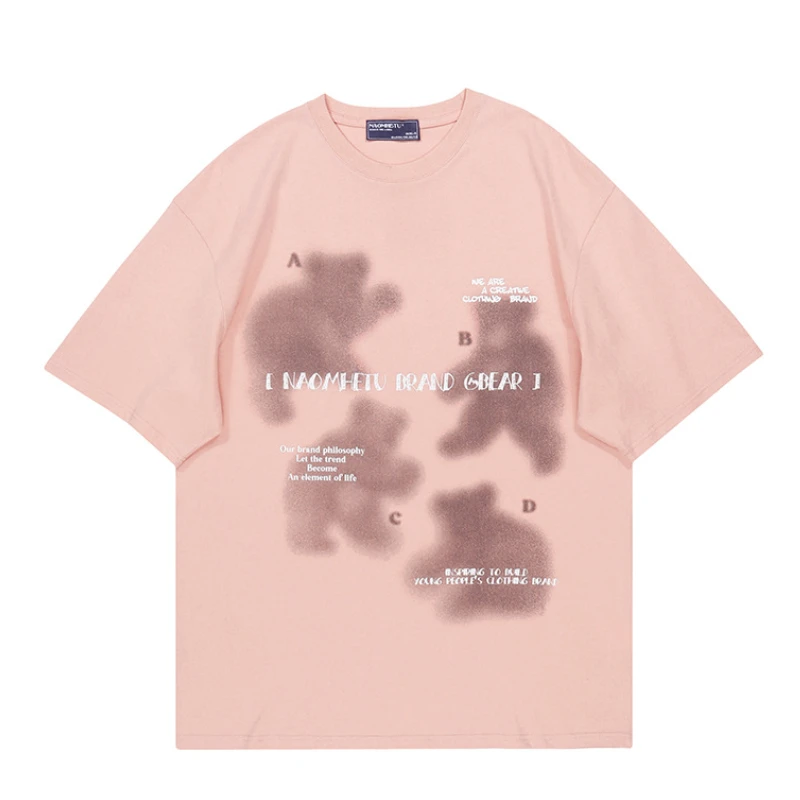 

Мужская футболка с мультяшным принтом, Классическая Универсальная футболка большого размера с круглым вырезом и короткими рукавами в винтажном стиле, лето 2023