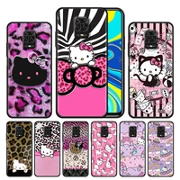 case cover for xiaomi redmi note 9 9s 8 8t 10 11 7a 9c 9t 10a 10c 11s pro shell silicone capinha hello kitty leopard print