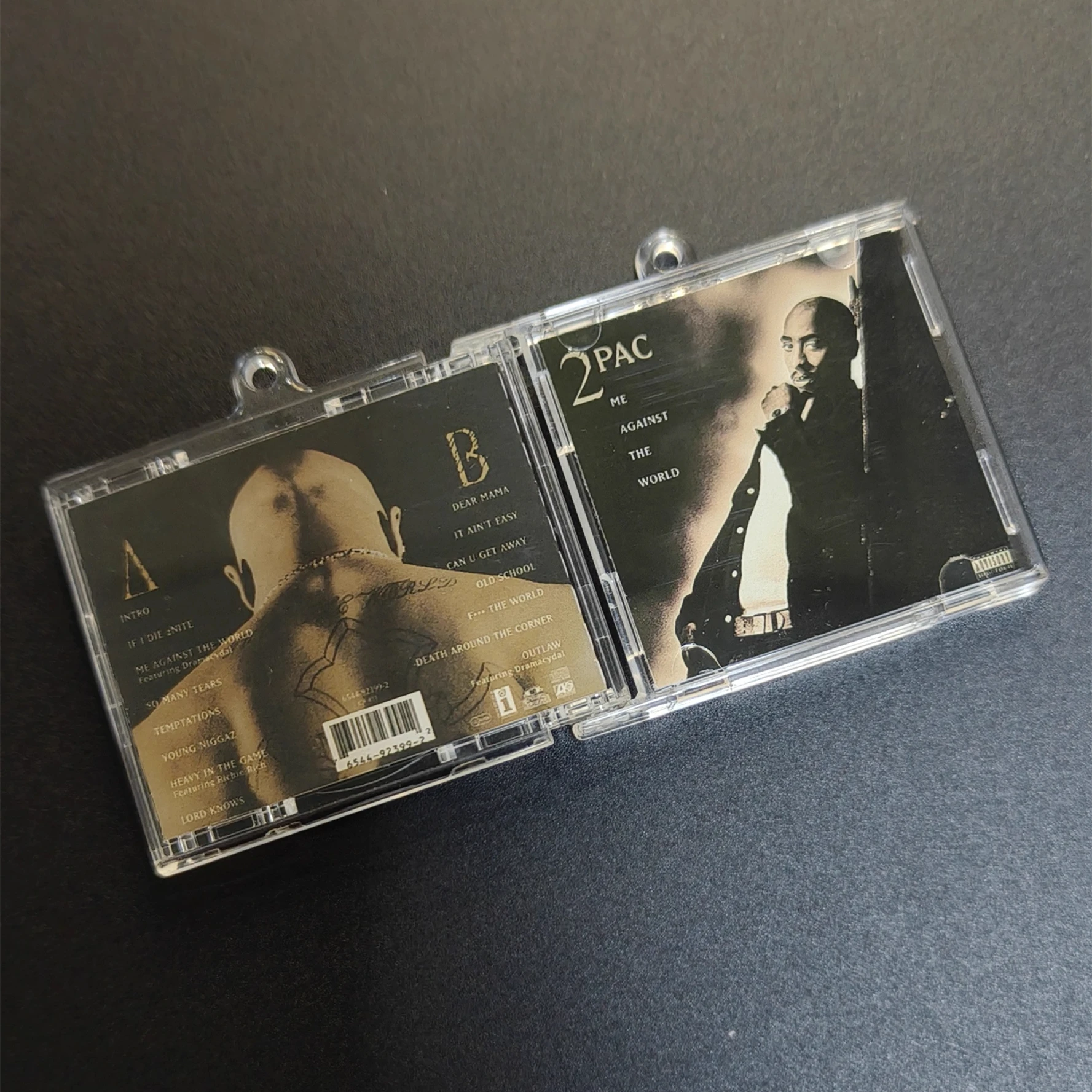 Фото Gangsta Rap Makaveli 2pac MINI Music CD NFC Брелок для ключей Play Song All Eyez on Me Альбом Me Against The World Брелок для косплея Подвеска №4