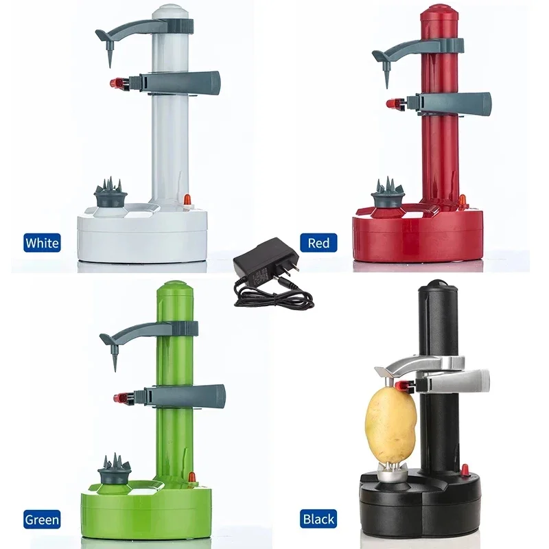 Upgraded Package Electric Spiral Apple Peeler Cutter Slicer Fruit Potato Automatic Battery Operated Machine Kitchen Tools