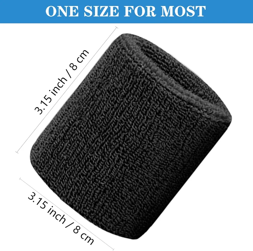 New Breathable Cotton Wristband Set for Men and Women Sweat Absorbent Wrist Sweatbands for Tennis Football Basketball Running (art.: 3920cdafabf0d) - 3920cdafabf0d