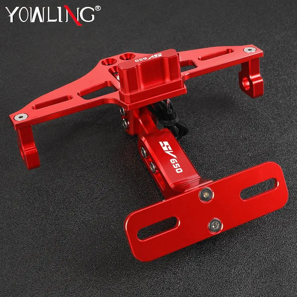 

For Suzuki SV650 / S SV650S SV 650 All Years Moto Turn Signal LED Light Bracket Adjustable License Number Plate Holder Frame