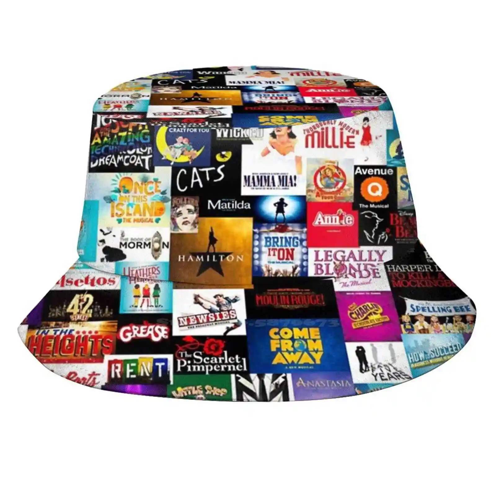 

Логотип музыкальной выставки, шляпы унисекс для рыбаков, кепка, Бродвей, мюзикл, шоу, театра, театральная драма, Bway Nyc, Нью-Йорк, Ymhn