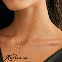 kaifanxi colar com pingente de letra inicial colar feminino de ouro e a%c3%a7o inoxid%c3%a1vel de 4 tipos de corrente colar para melhor