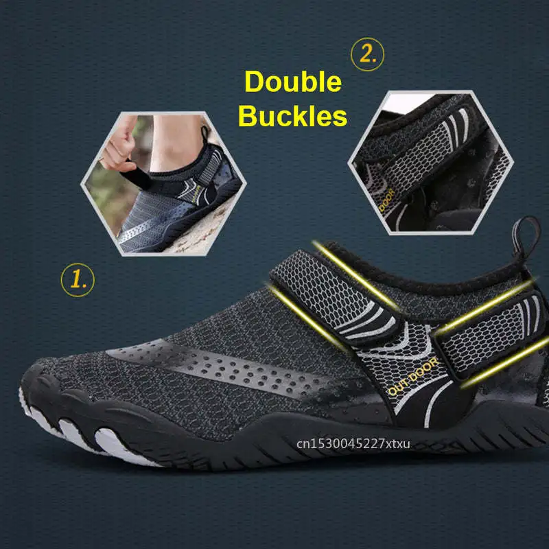 Дышащая водонепроницаемая обувь унисекс с двойной пряжкой Профессиональная