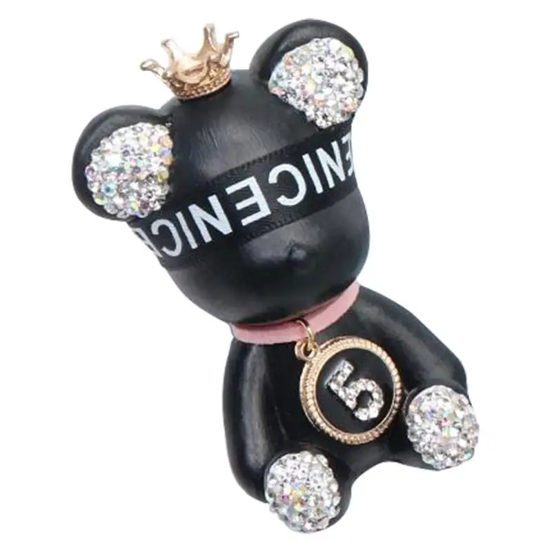 

Car Aromatherapy Automotive Air Fresheners White Black Bear Air Freshener Car Air Outlet DIY Ornament For Cars Office Home