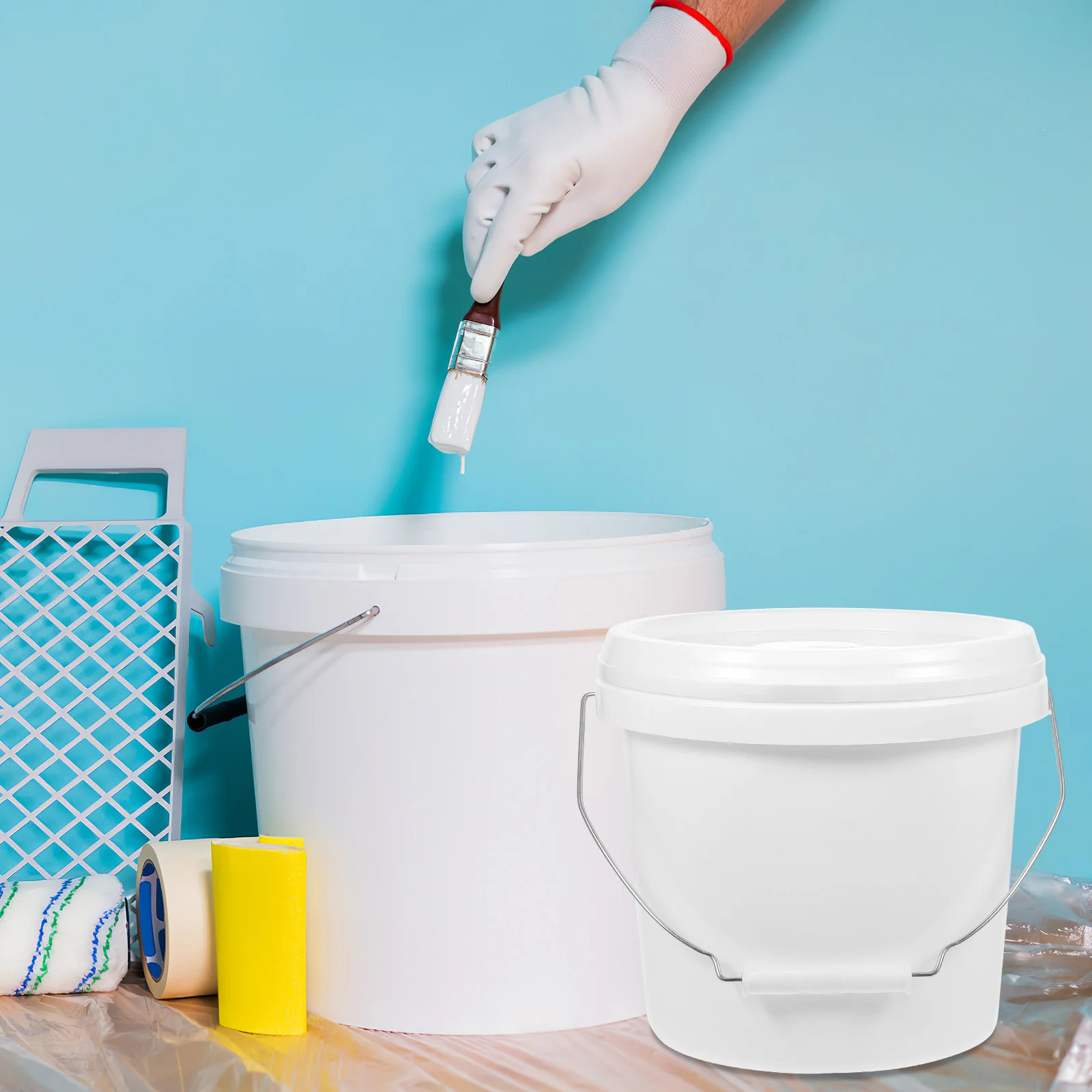 

Empty Bucket Gallon Storage Bucket with Handle Airtight Storage Bucket with Lid