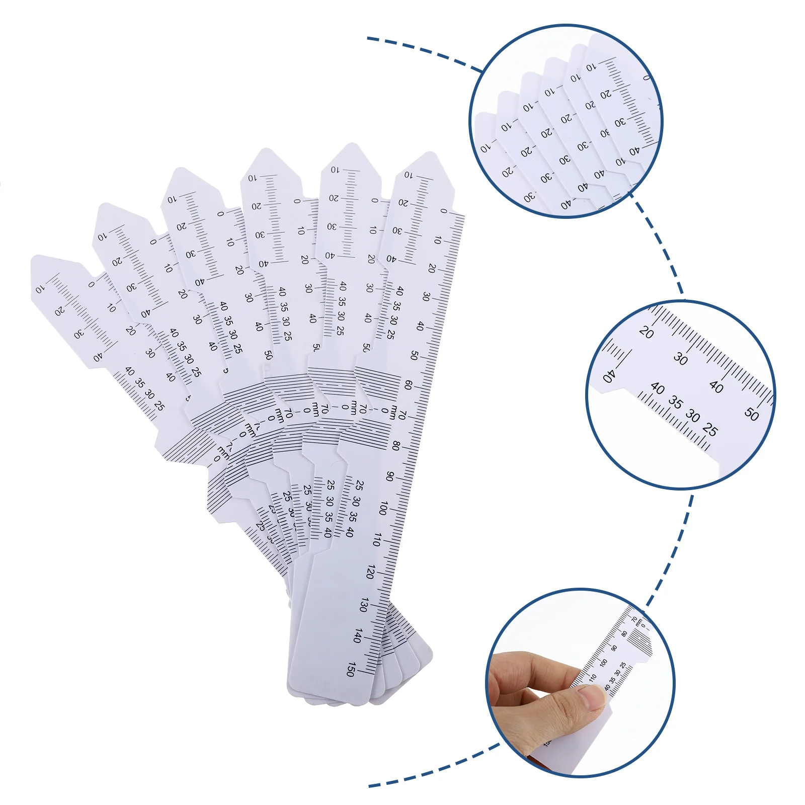 6-шт офтальмологические инструменты зеркало для глаз пупиллярная линейка