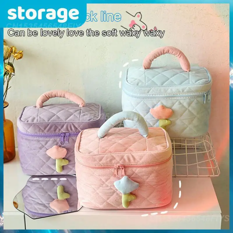 

Вместительная сумка для хранения, компактная косметичка, тюльпаны, 1 шт., косметичка, женские сумки, дизайнерские сумки с блокировкой цвета, портативные