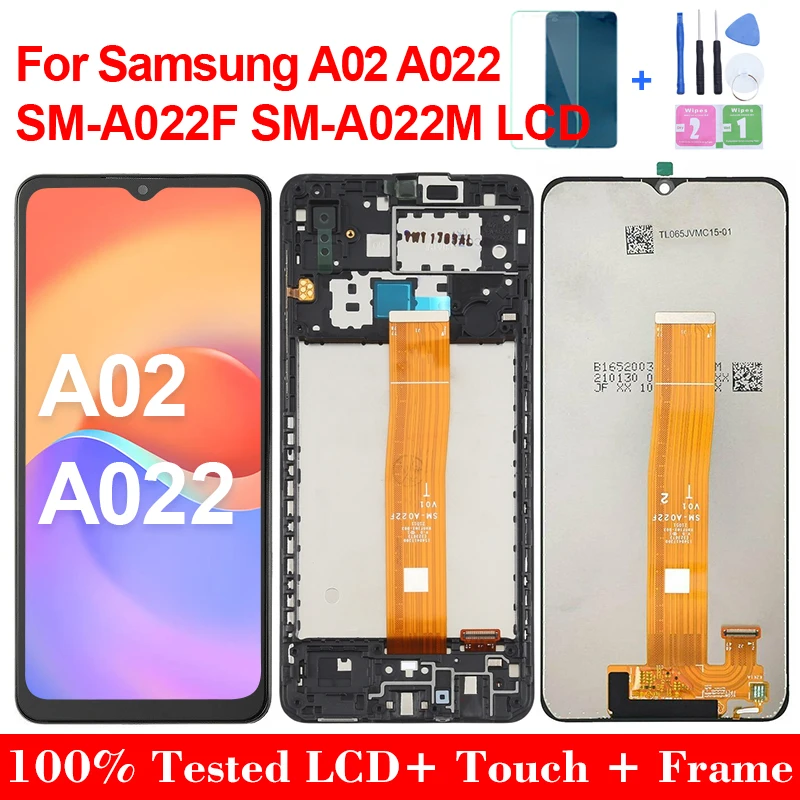 

Оригинальный ЖК-дисплей 6,5 дюйма A02 для Samsung A022 A022G A022M SM-A022M/DS A022F, дисплей с сенсорным экраном и дигитайзером в сборе, замена