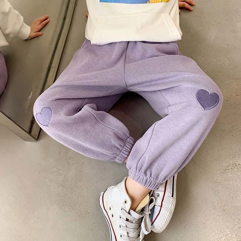 

2023 Autumn Winter Thicnkened Warm Children Pants Baby Solid Loose Boys Girls Pants Kids Trousers Toddler Sweatpants
