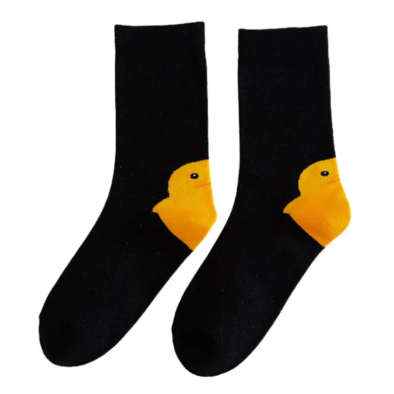 Женские хлопковые носки с рисунком гуся и утки