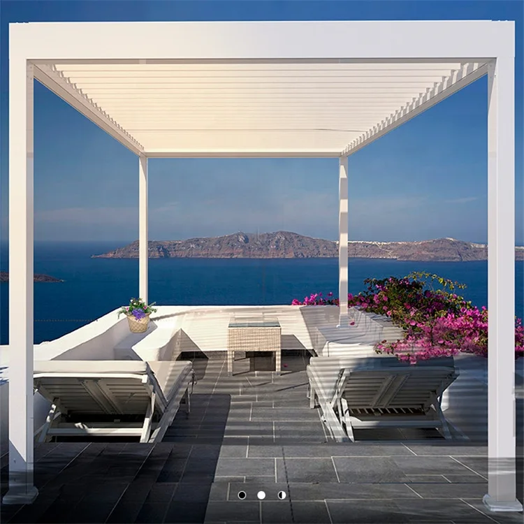 Уличная Роскошная Автоматическая беседка 3 х4 алюминиевая с жалюзи