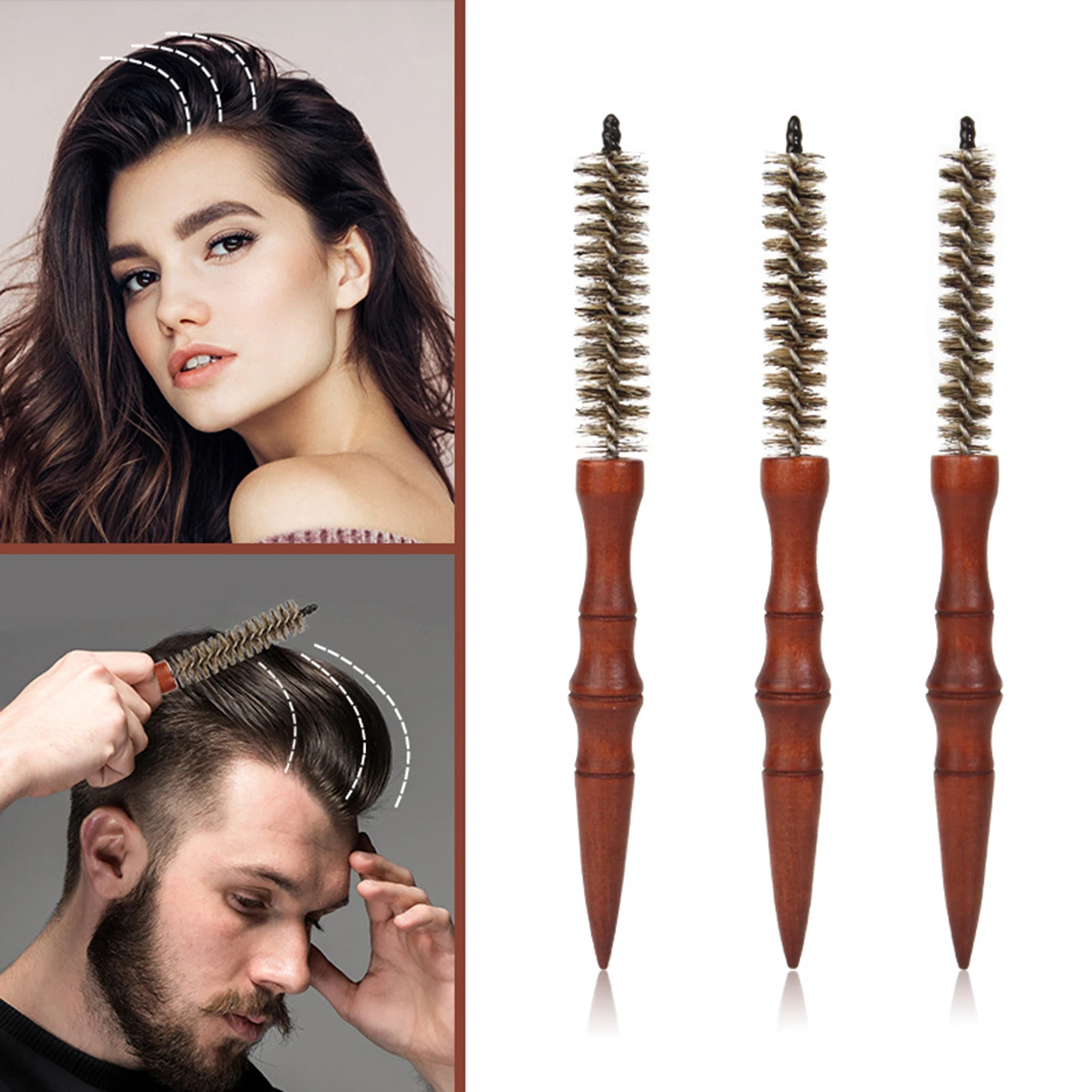 Маленькая круглая щетка для волос мини-круглая расческа салона парикмахерская