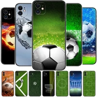 football soccer black phone cases for iphone 13 pro max case 12 11 pro max 8 plus 7plus 6s xr x xs 6 mini se mobile cell
