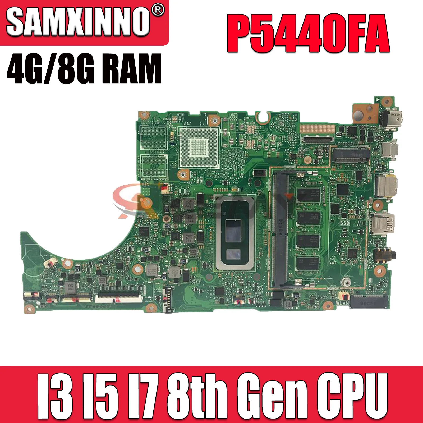 

P5440FA оригинальная планшетовая материнская плата P5440 P5440F P5440FA для ноутбука, материнская плата 8 ГБ ОЗУ, Φ I7-8565U CPU