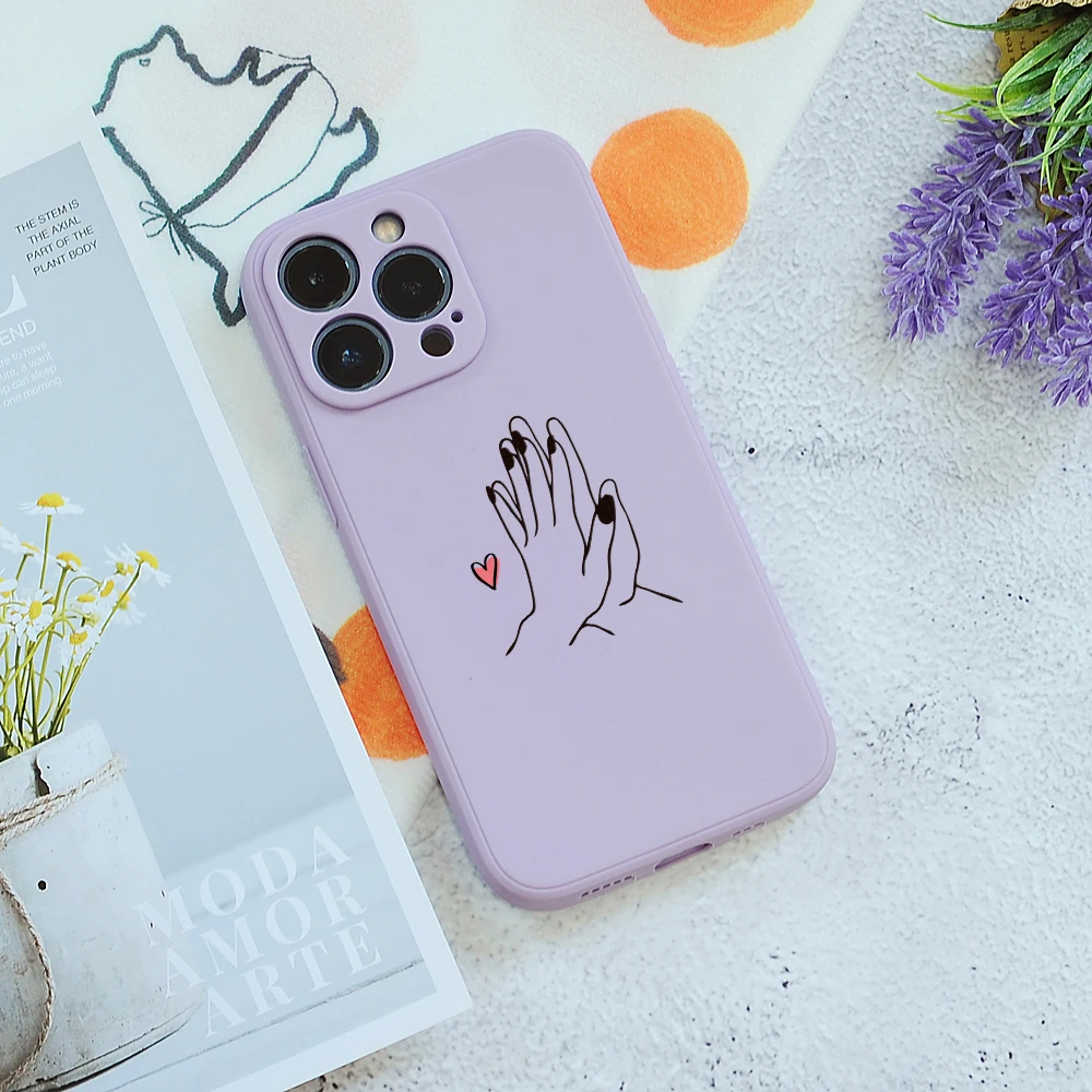 

Love Heart Phone Case For iPhone 13 12 11 Pro Max Soft Camera Protection Cover for iPhone 11 phone cases X XR XS Max 7 8 Plus
