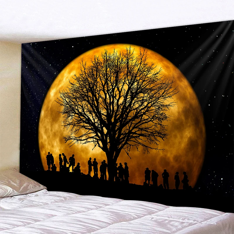 

Tree of life wall tapestry psychedelic tapestry fantasy forest tree Castle tapestry living room home decoration