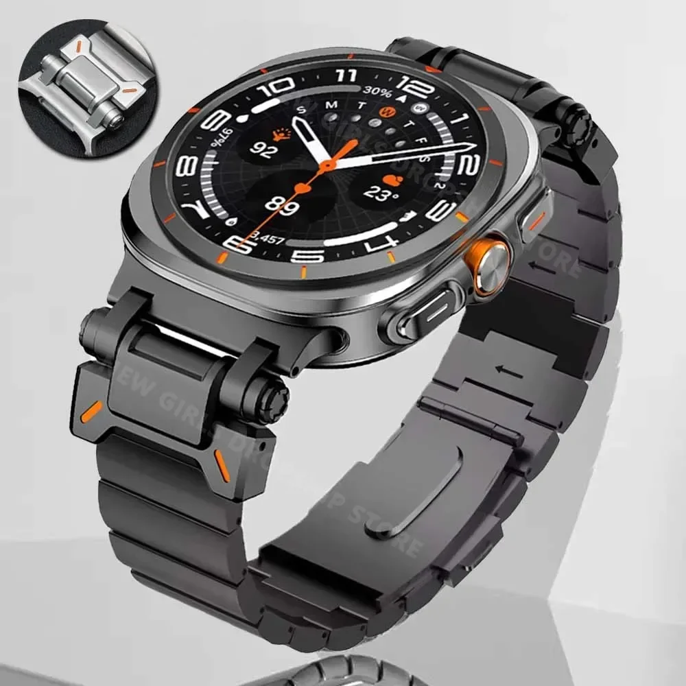 Роскошный титановый ремешок для Samsung Galaxy Watch Ultra 47 мм мужской деловой