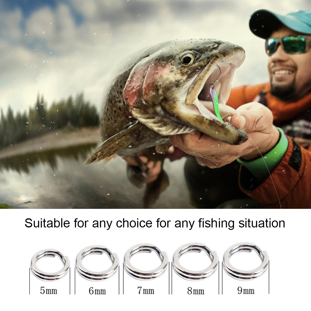 

200 шт./набор, кольца для рыбалки из нержавеющей стали