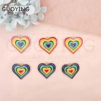 10pcs alloy charm cartoon heart pendant earrings diy keychain pendant earrings jewelry accessories necklace charms earing charms
