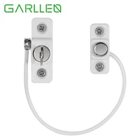 GARLLEN 6PCS Window Door Restrictor Child Baby Safety Security Lock Cable Catch Wire Locks Double Hung 24 Screws 6 Release Keys
