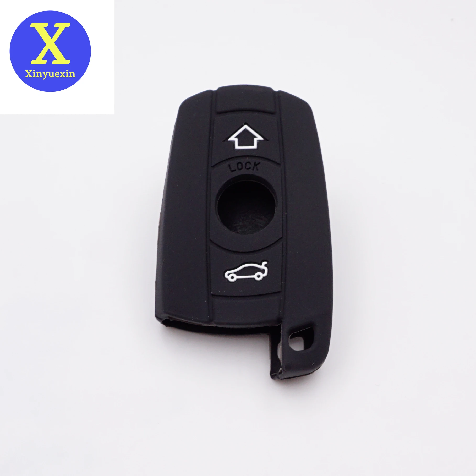 

Xinyuexin 3 Button Silicone Car Remote Key Fob Shell Cover Case for BMW 1 3 5 6 7 SERIES E90 E92 E93 Smart Skin Holder Protector