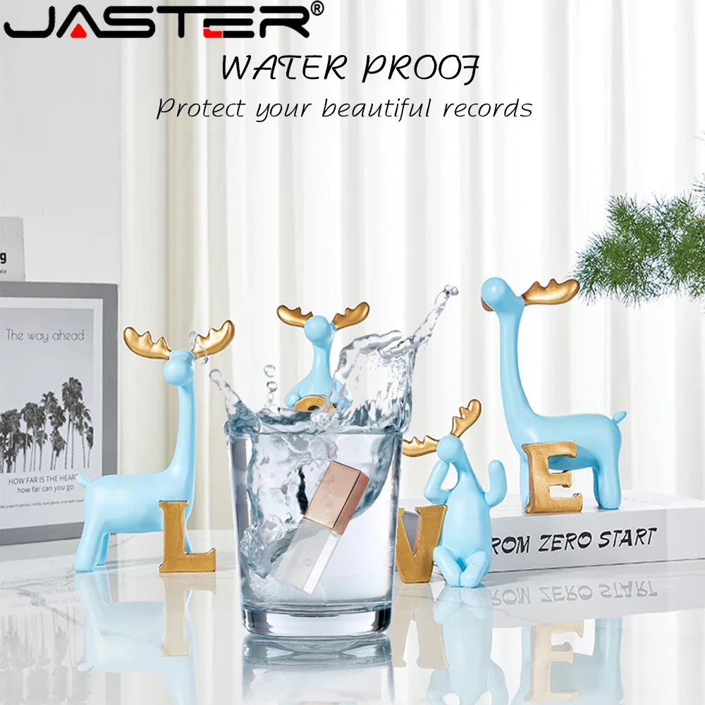 JASTER LED Crystal Высокоскоростной флэш-накопитель USB 2.0 128 ГБ Бесплатный индивидуальный