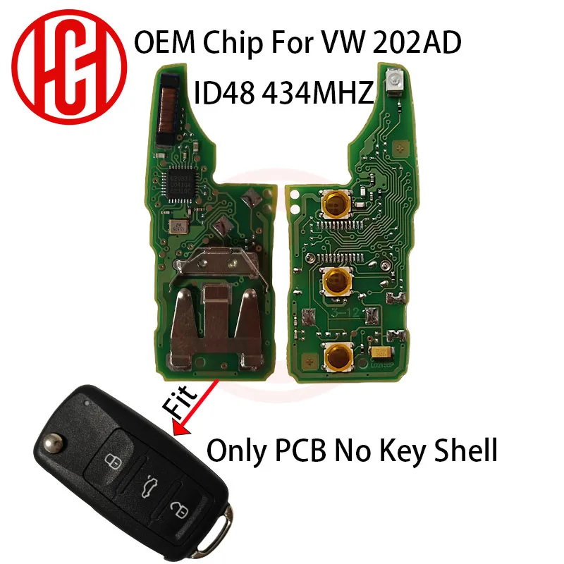 

Оригинальный 48-чиповый удаленный автомобильный ключ PCB 433 МГц 5K0837202AD для VW Volkswagen Beetle Caddy Eos Golf Jetta Polo Scirocco Tiguan Touran