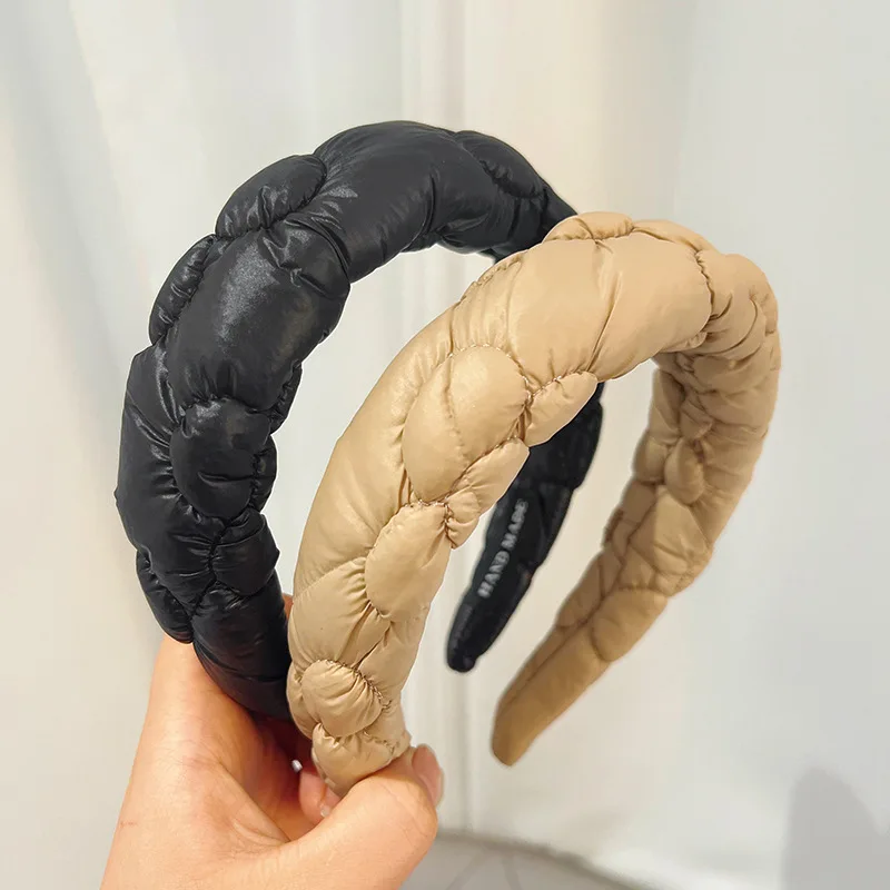 

Haimeikang Winter Sponge Headband Hair Bands Thick Wide Warm Bezel Hair Hoop Headbands For WOmen Candy Color Hair Accessories