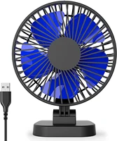 4 inch small desk fan powerful airflow usb powered table fan personal fan for officetable study bedroom