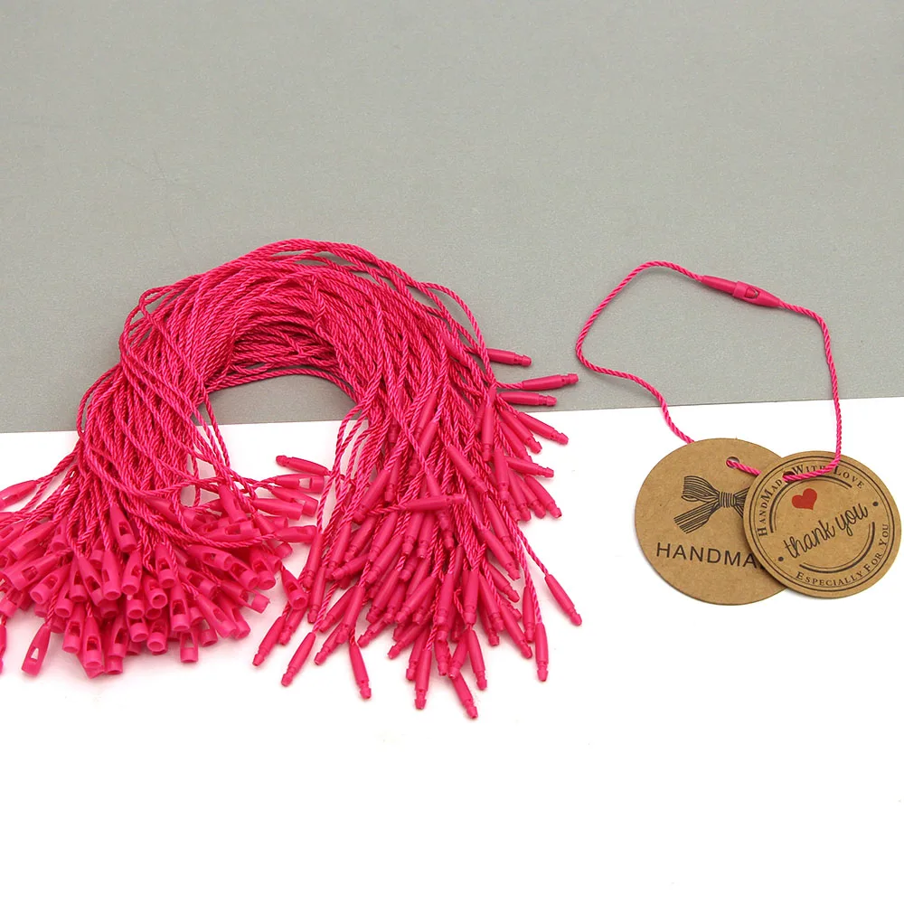 Этикетки для одежды из полиэстера веревочный шнур пластиковые яркие подвесные