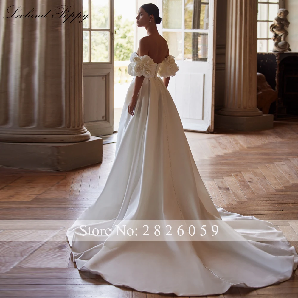 Lceland Poppy трапециевидные атласные свадебные платья без бретелек 2024 Плиссированные