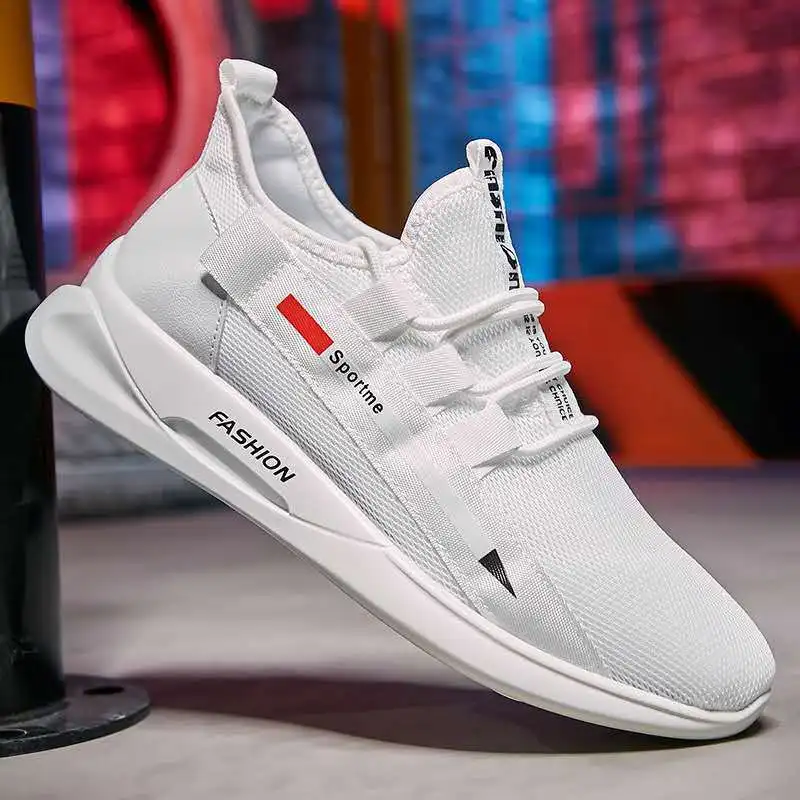 

2022 Spring and Summer New Comfortable Breathable Lace Up Running Shoes Light Air Cushion Casual Men's Sports Shoes