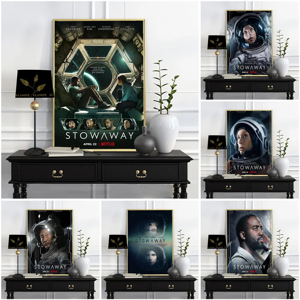 

Stowaway Science Fiction Thriller Film Poster Movie Art Print Canvas Painting Character Wall Stickers Decor