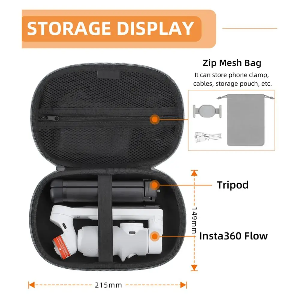 

Storage Bag Handheld Gimbal Protective Case Compatible For Flow / Om 6 Universal Carrying Portable Protective Case Accessories