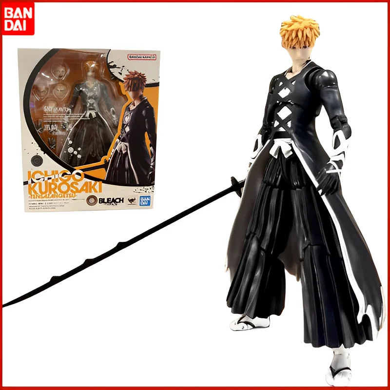 

В наличии Bandai S.H. Фигурarts Блич Ичиго Куросаки-Tensazangetsu- Ver. Аниме фигурки из ПВХ, 15,5 см, Коллекционная модель, подарок