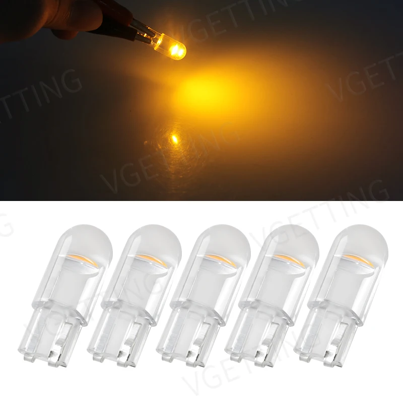 

Лампа T10 W5W для автомобильного номерного знака, 194 дюйма, COB-стекло, 6000 К