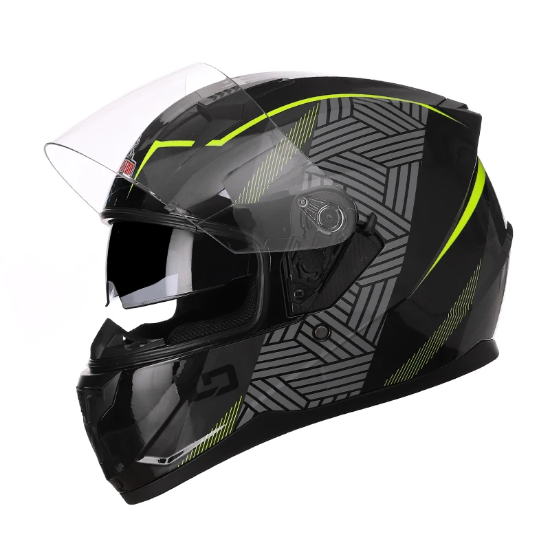 DOT ECE Approved BlackLion Off Road Full Face Dual Lens Motorcycle Helmet From Italy Safety Downhill Motocross Racing Casco Moto