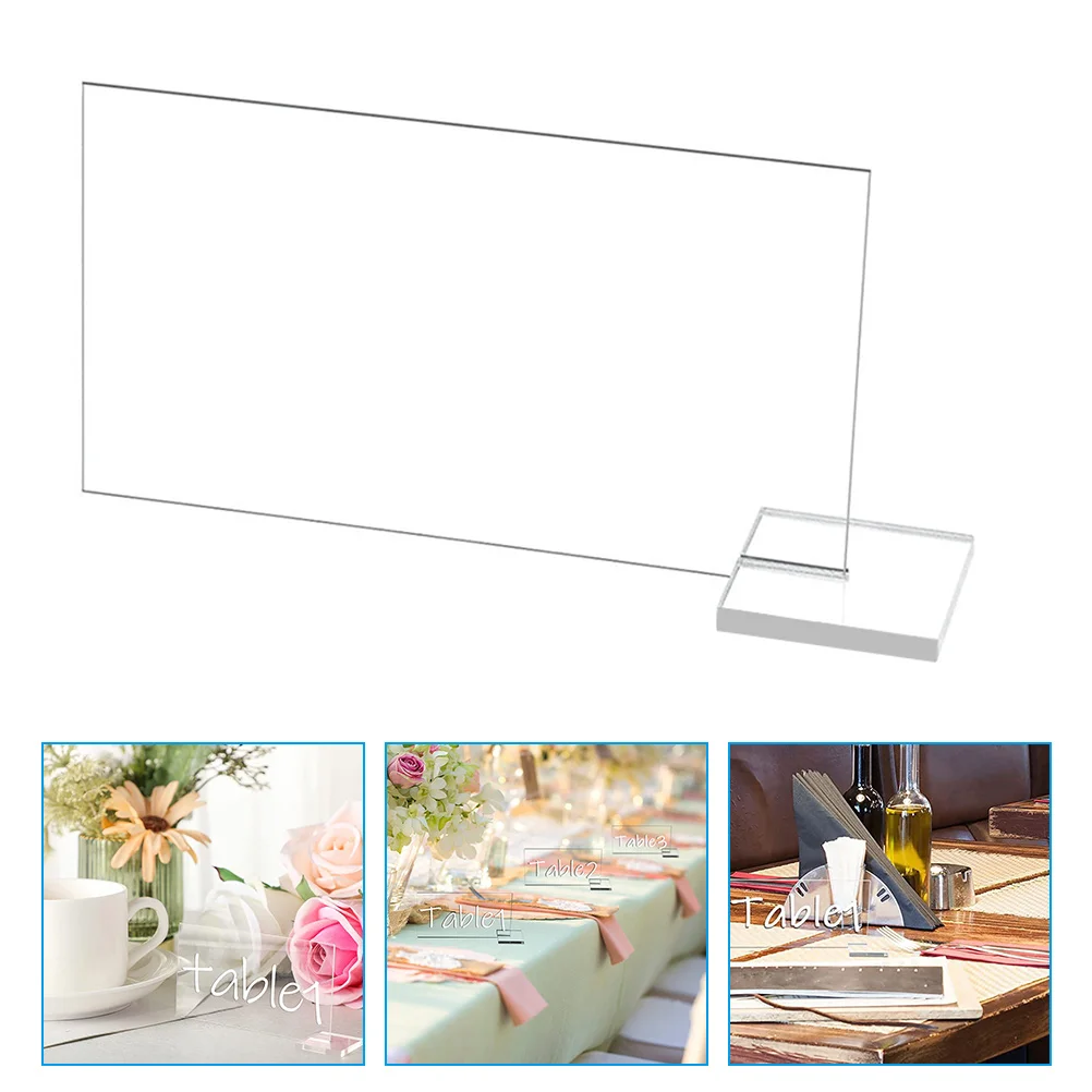 

Acrylic Blank Sign Wedding Signs Name Table Plate Stands Holders Seating Menustand Board Office Holderdisplayclear