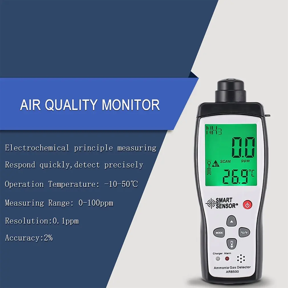 

AR8500 монитор качества воздуха, газовый измеритель, детектор температуры аммиака, анализатор, ручной тестер, термометр