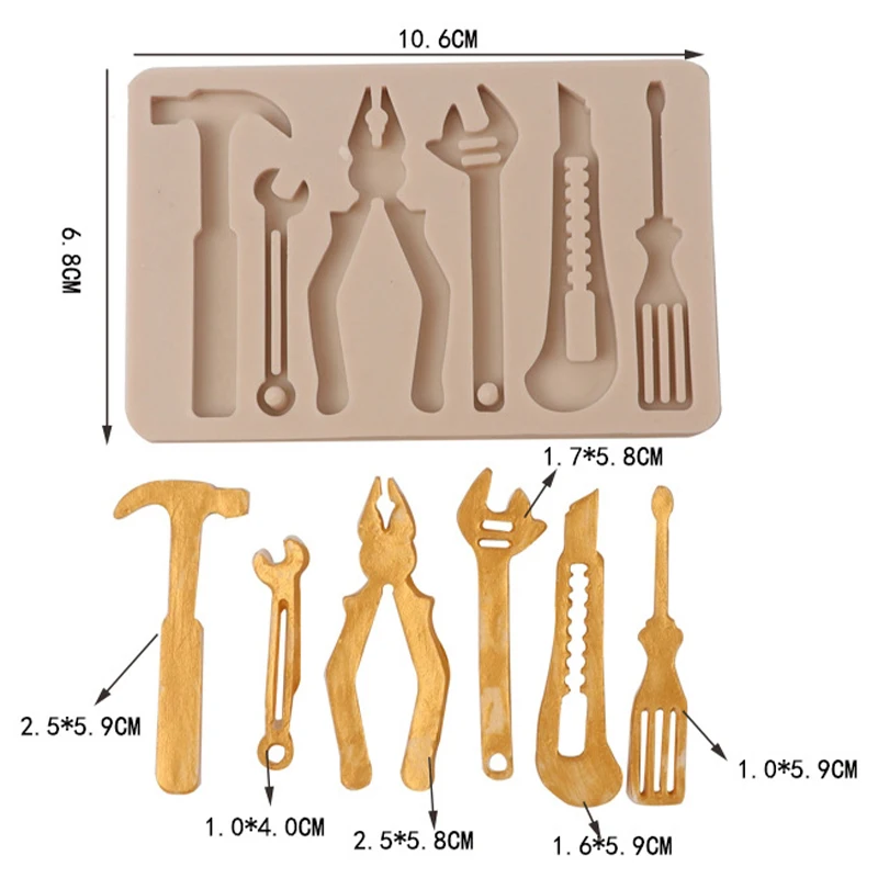 

DIY Wrench Silicone Fondant Molds For Baking Cake Decorating Tools Chocolate Gumpaste Mold Kitchen Cake Molds Tools
