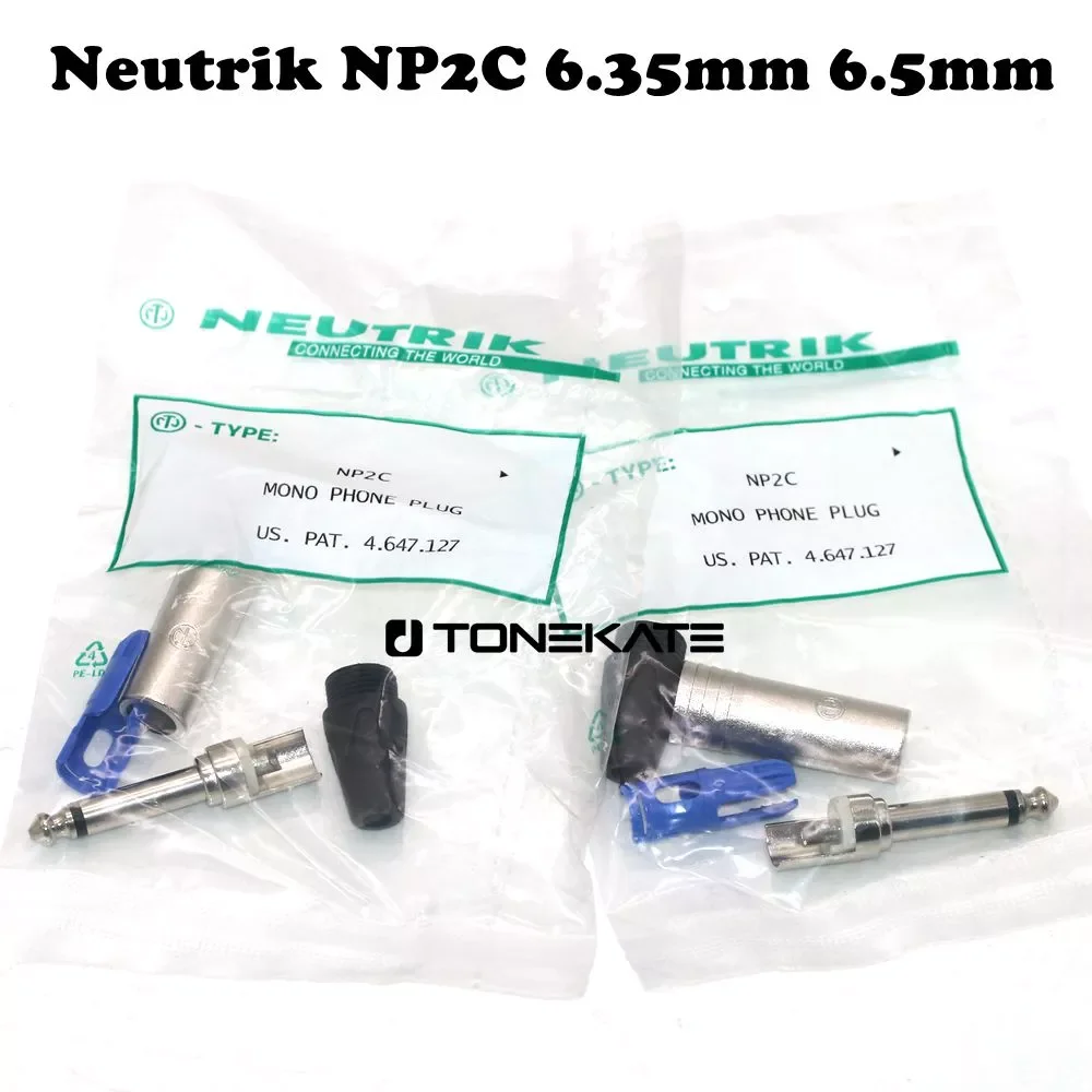 

NEW 10PCS/LOT For Neutrik NP2C 24K plated rhodium 2 Pole 6.35 mm 6.5mm Stereo Jack Plug for DIY Cable