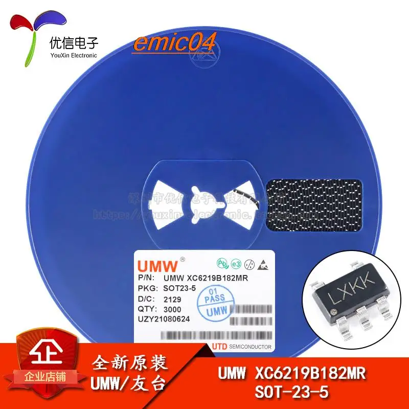 

20 шт., Оригинальные запасные части UMW XC6219B182MR SOT-23-5 LDO