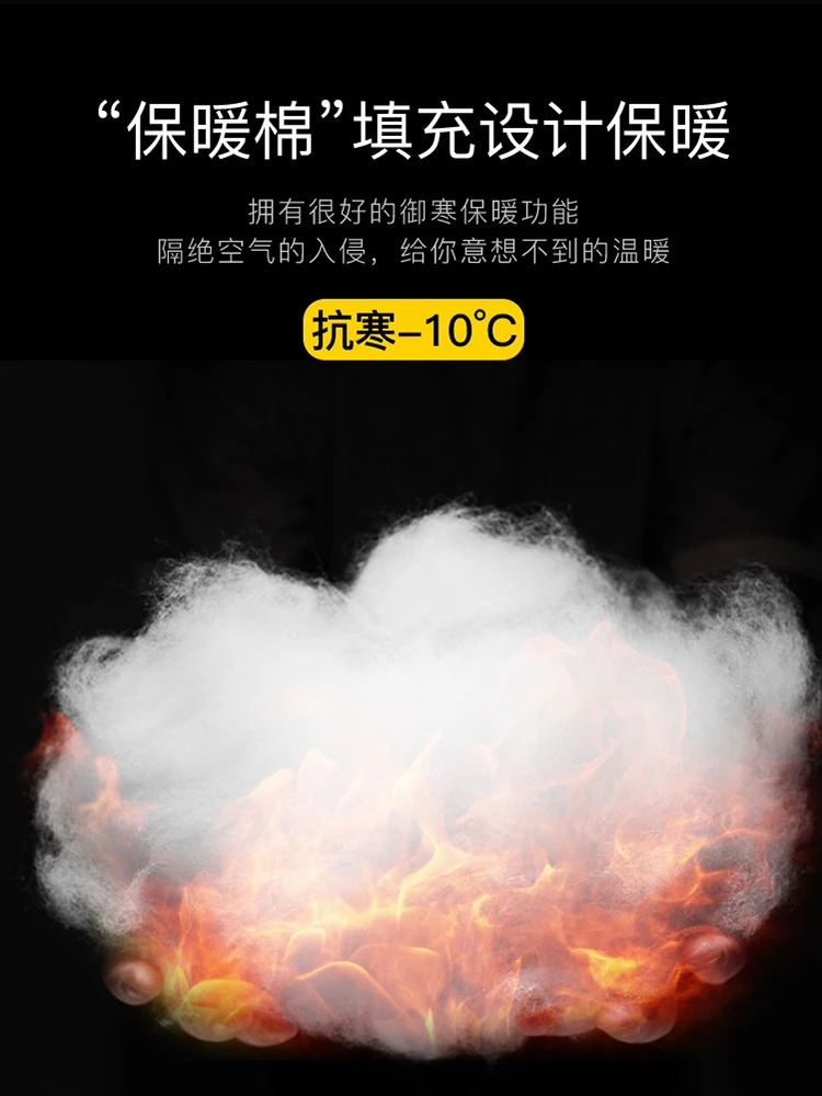 Cotton-Padded Coat Men's Autumn and Winter New Velvet Padded Thickened Coat Winter Cotton-Padded Jacket Fashion Brand