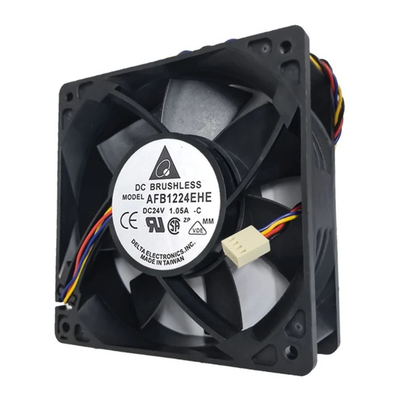 

CPU Cooling Fan Replace For Delta AFB1224EHE 24V 1.05A 12038 12CM Inverter Large Air Volume Computer Fan 120x120x38mm